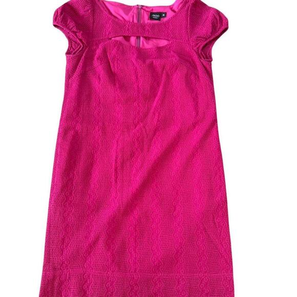 iROO Pink Eyelet Cutout Sheath Dress – Size 38 - Picture 1 of 8